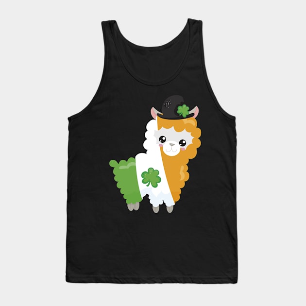 St. Patrick's Day Llama Tank Top by BK55